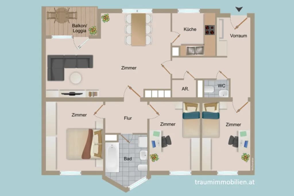 4-Zimmer-Wohnung kaufen in Villach – 104,18 m², € 319.000 – Bild 2 von 18
