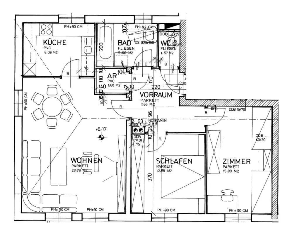 3-Zimmer-Wohnung mieten in Freistadt – 81,06 m², € 985 – Bild 4 von 5