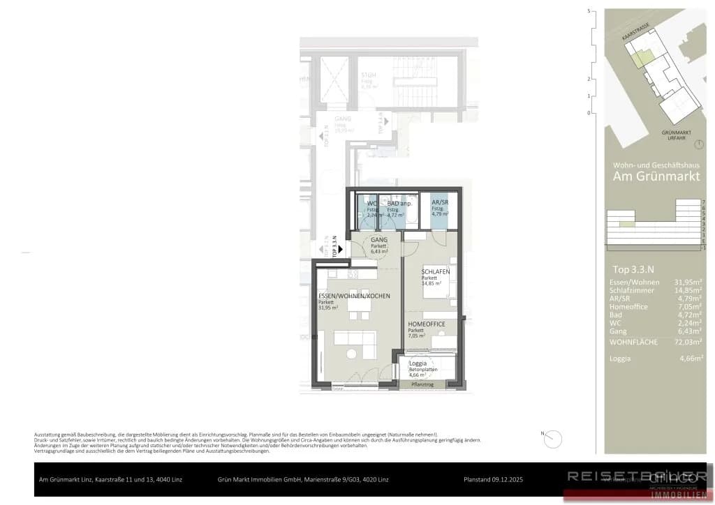 3-Zimmer-Wohnung kaufen in Linz – 72,03 m², € 538.287 – Bild 6 von 6