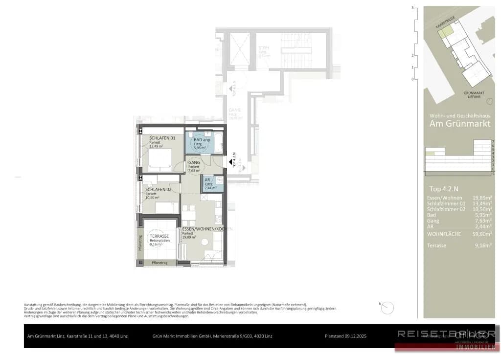 3-Zimmer-Wohnung kaufen in Linz – 59,9 m², € 461.809 – Bild 6 von 6