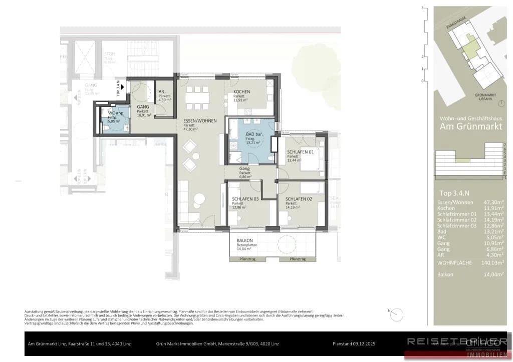 5-Zimmer-Wohnung kaufen in Linz – 139,65 m², € 995.000 – Bild 6 von 6