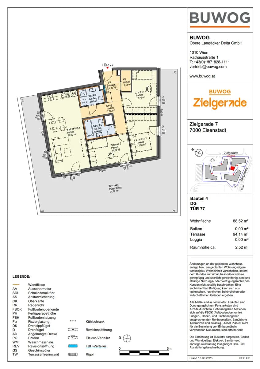 4-Zimmer-Wohnung kaufen in Eisenstadt – 88,52 m², € 485.000 – Bild 2 von 12