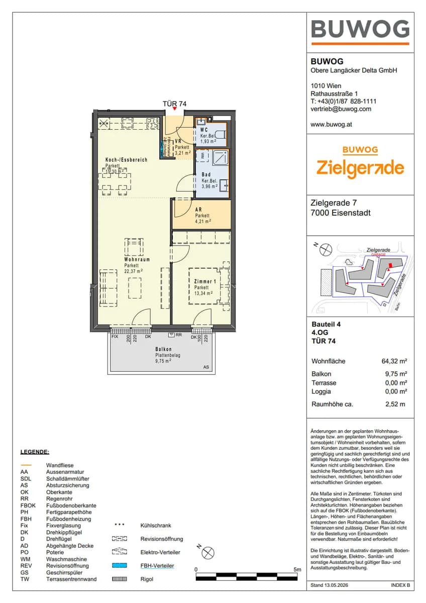 2-Zimmer-Wohnung kaufen in Eisenstadt – 64,32 m², € 322.000 – Bild 3 von 8