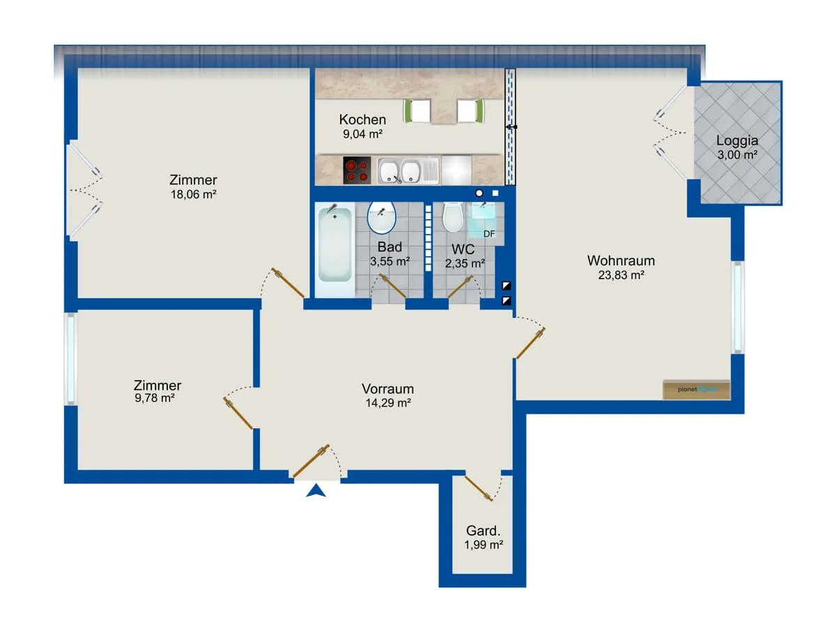 3-Zimmer-Wohnung kaufen in Wien – 85 m², € 330.000 – Bild 19 von 19