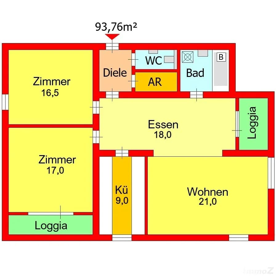 4-Zimmer-Wohnung kaufen in Graz – 93,76 m², € 329.000