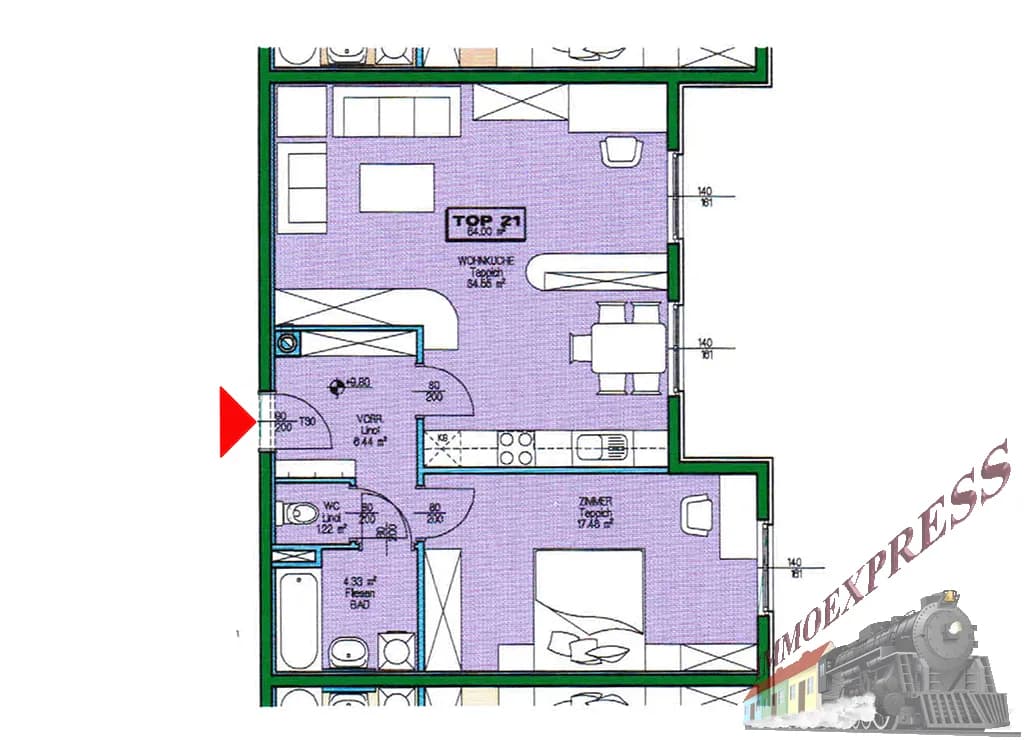 2-Zimmer-Wohnung kaufen in Wien – 64 m², € 318.000 – Bild 10 von 12