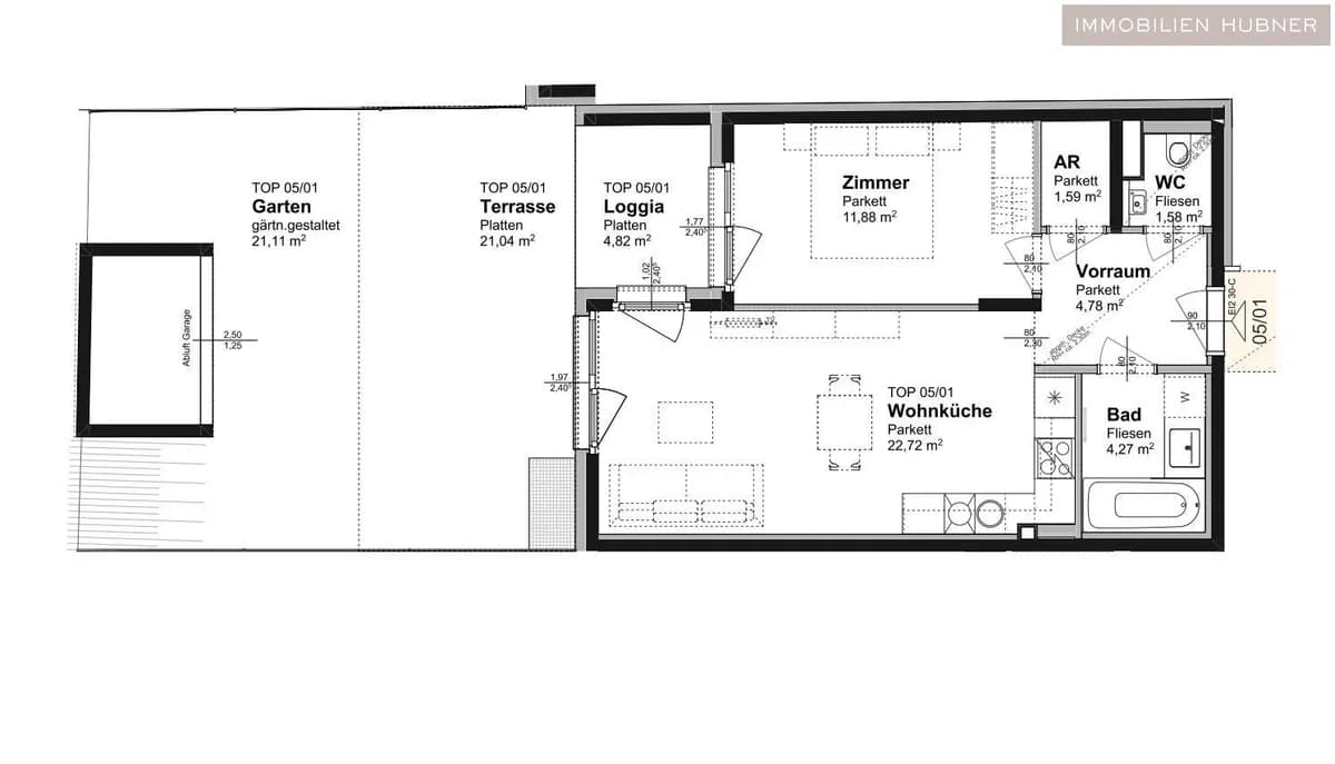 2-Zimmer-Wohnung mieten in Wien – 50 m², € 988 – Bild 9 von 10