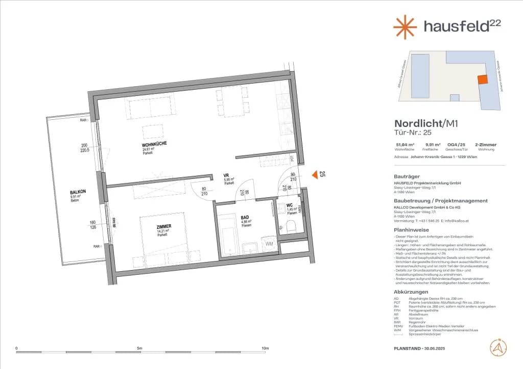 2-Zimmer-Wohnung mieten in Wien – 50,96 m², € 1.020 – Bild 2 von 17