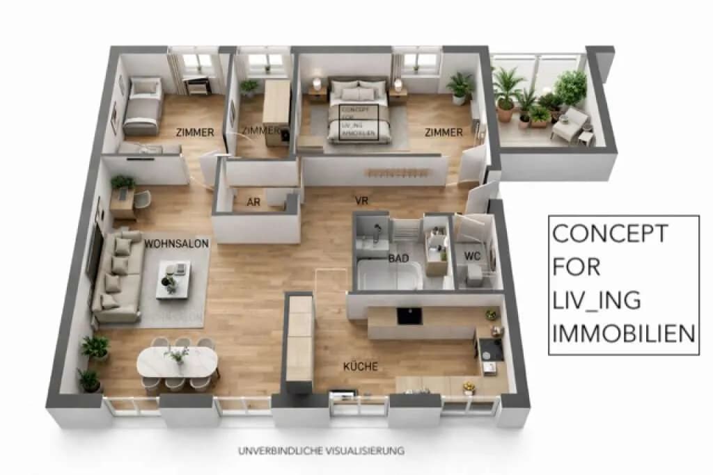 4-Zimmer-Wohnung kaufen in Klagenfurt – 94 m², € 245.000 – Bild 33 von 34