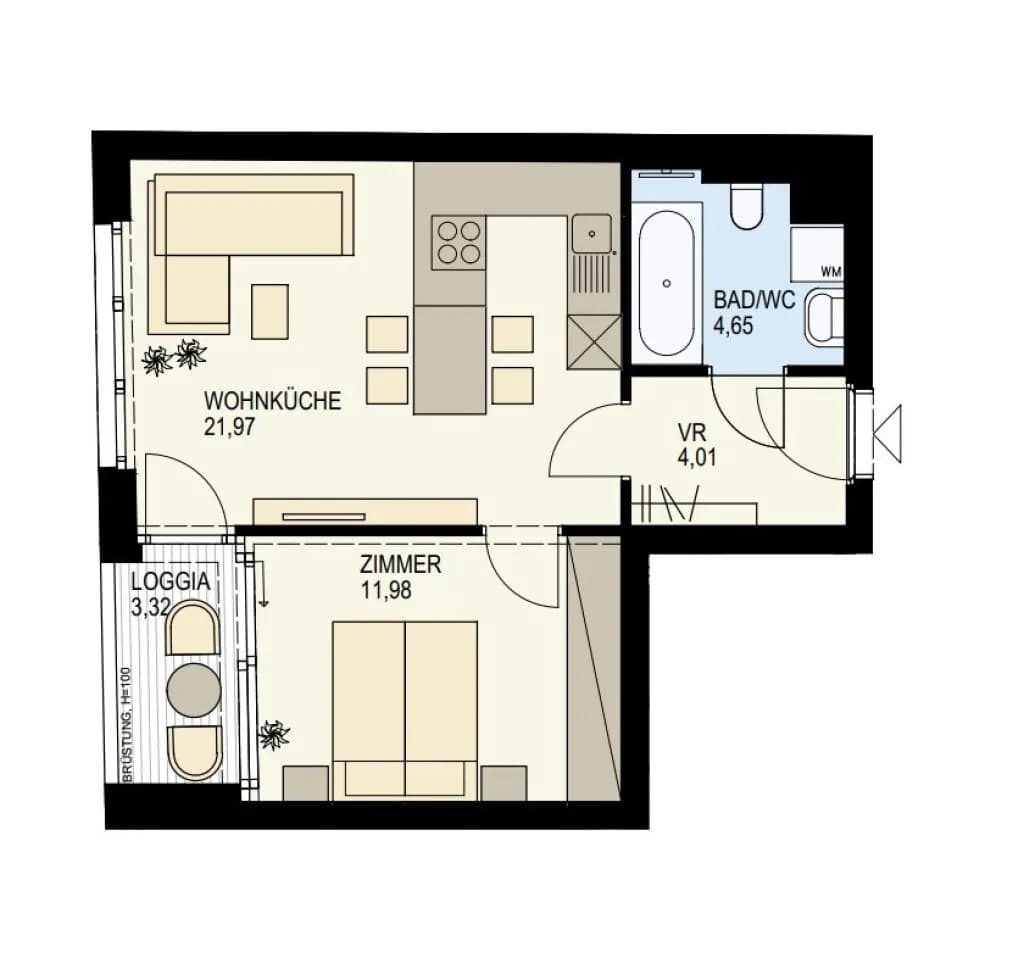 2-Zimmer-Gewerbeimmobilie kaufen in Wien – 46,93 m², € 446.000 – Bild 13 von 13