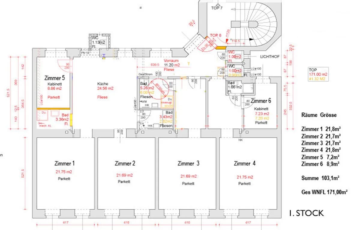 6-Zimmer-Wohnung mieten in Wien – 171 m², € 3.490 – Bild 18 von 18