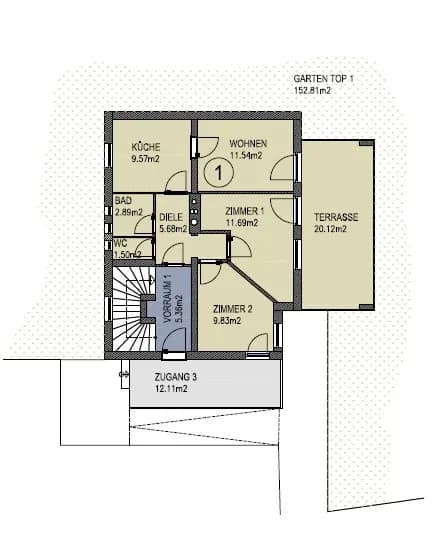 3-Zimmer-Wohnung kaufen in Graz – 53 m², € 229.000 – Bild 11 von 11