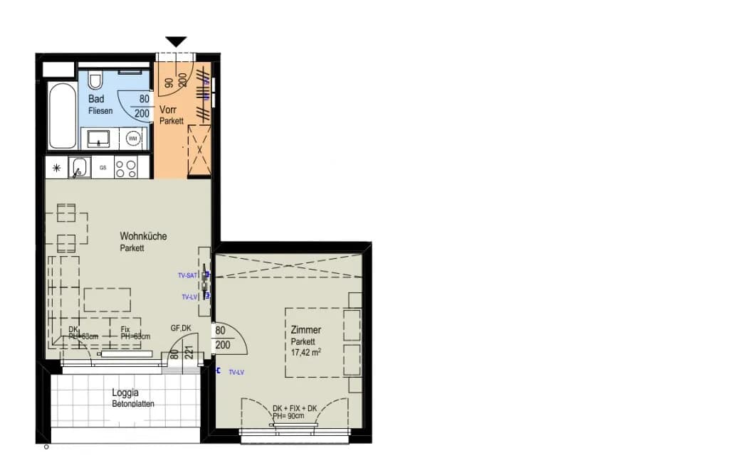 2-Zimmer-Wohnung mieten in Wien – 54,66 m², € 925 – Bild 10 von 10