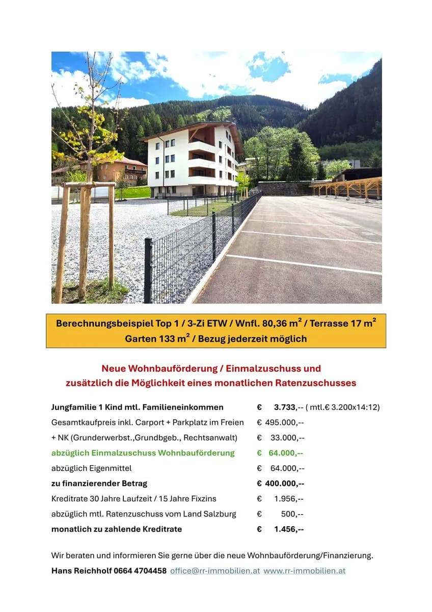3-Zimmer-Wohnung kaufen in Sankt Johann im Pongau – 80 m², € 462.000 – Bild 2 von 4
