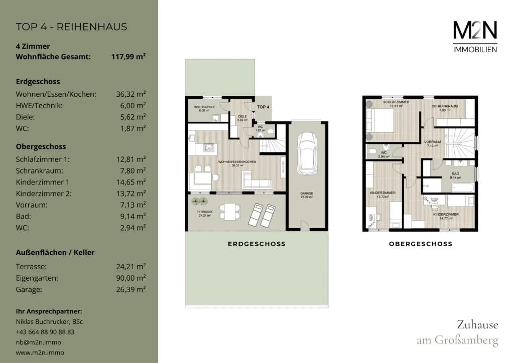 4-Zimmer-Haus kaufen in Linz – 117,99 m², € 516.000 – Bild 7 von 7