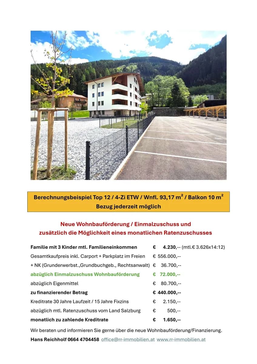4-Zimmer-Wohnung kaufen in Sankt Johann im Pongau – 93 m², € 523.000 – Bild 2 von 2