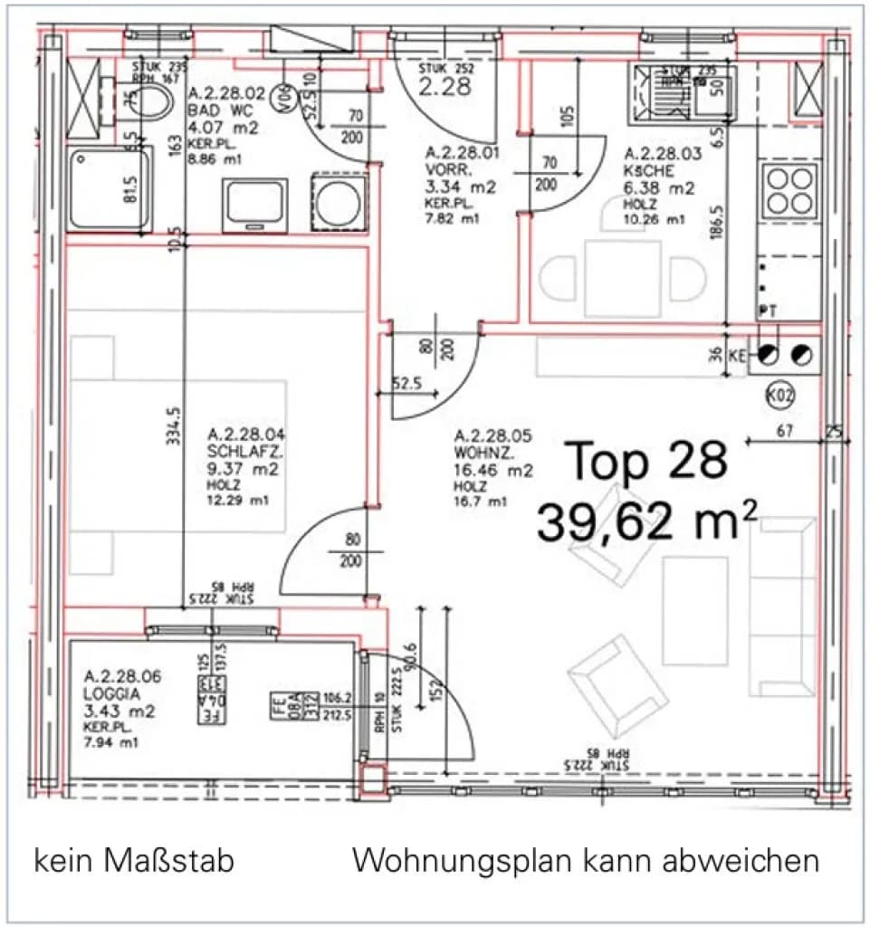 2-Zimmer-Wohnung kaufen in Urfahr-Umgebung – 39,62 m², € 185.000 – Bild 12 von 12