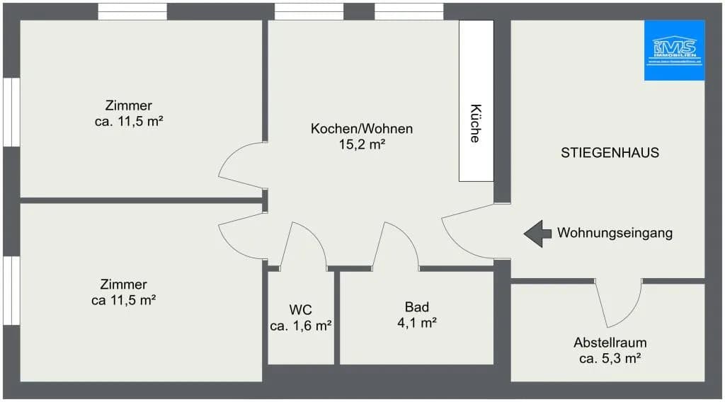 2-Zimmer-Wohnung mieten in Leoben – 43,96 m², € 701 – Bild 5 von 7