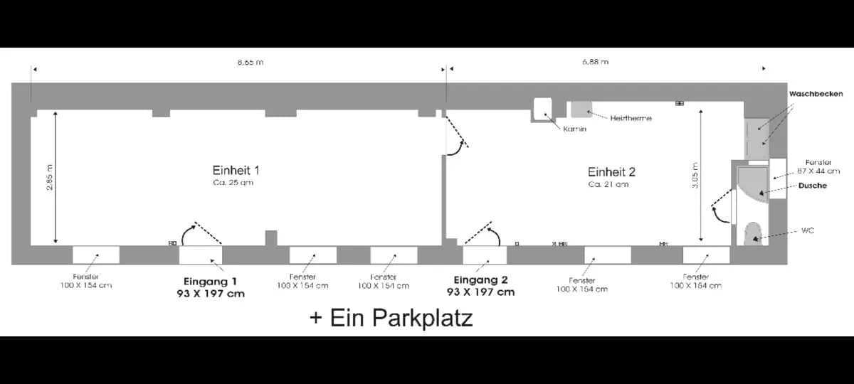 3-Zimmer-Gewerbeimmobilie mieten in Innsbruck – 60 m², € 1.200