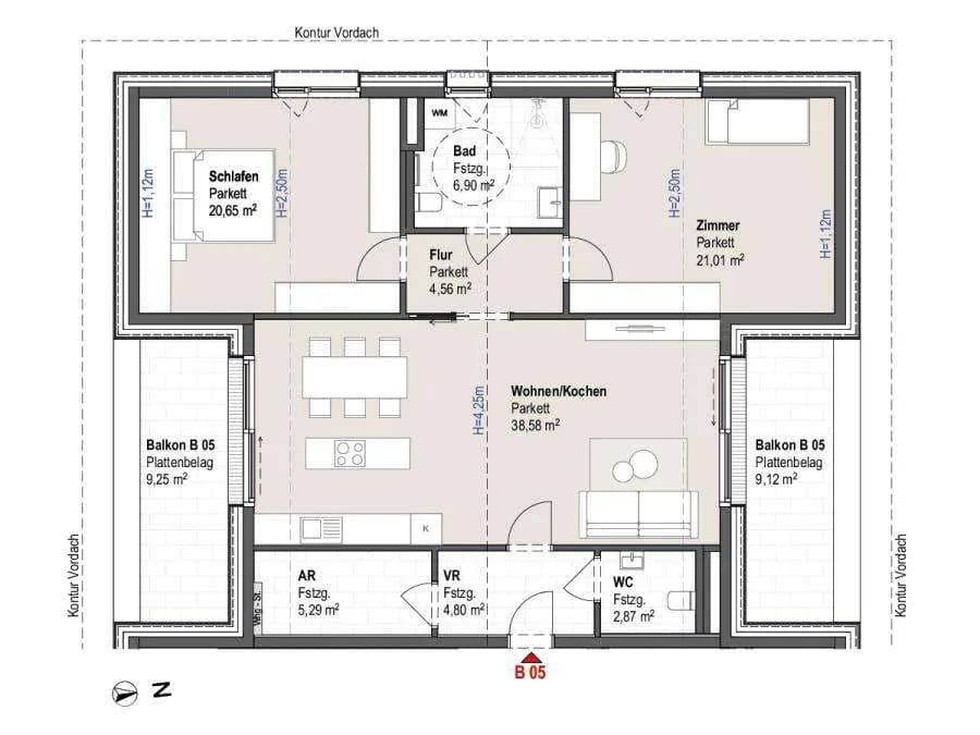 3-Zimmer-Wohnung kaufen in Zell am See – 104,66 m², € 711.688 – Bild 2 von 6
