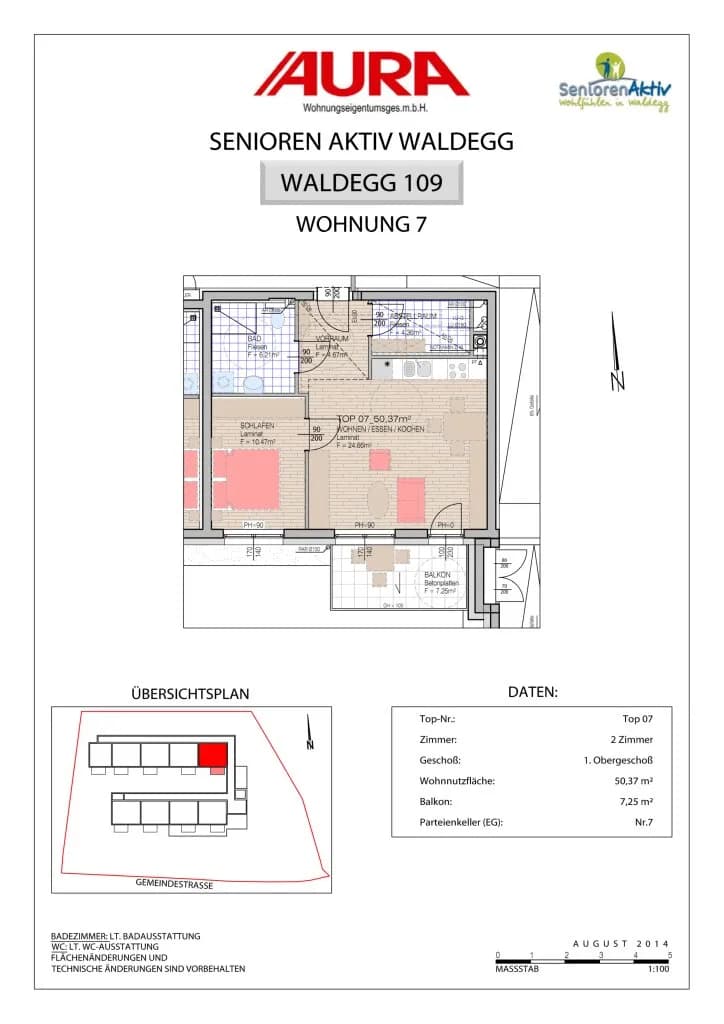 2-Zimmer-Wohnung mieten in Wiener Neustadt Land – 50,37 m², € 689 – Bild 11 von 11
