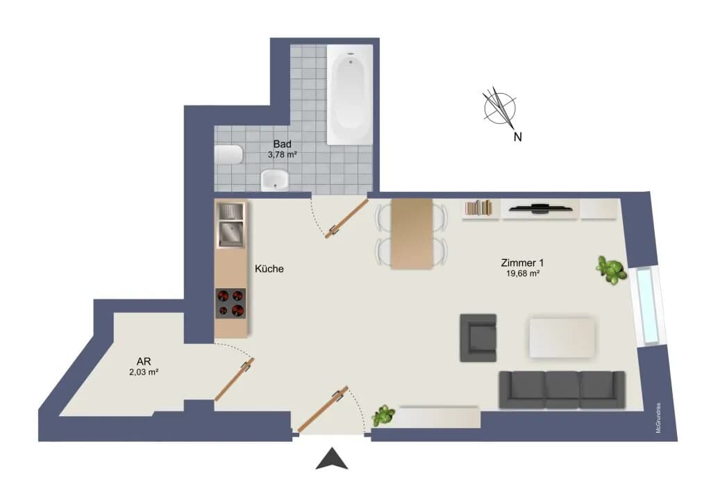 1-Zimmer-Wohnung mieten in Graz – 26 m², € 399 – Bild 15 von 15