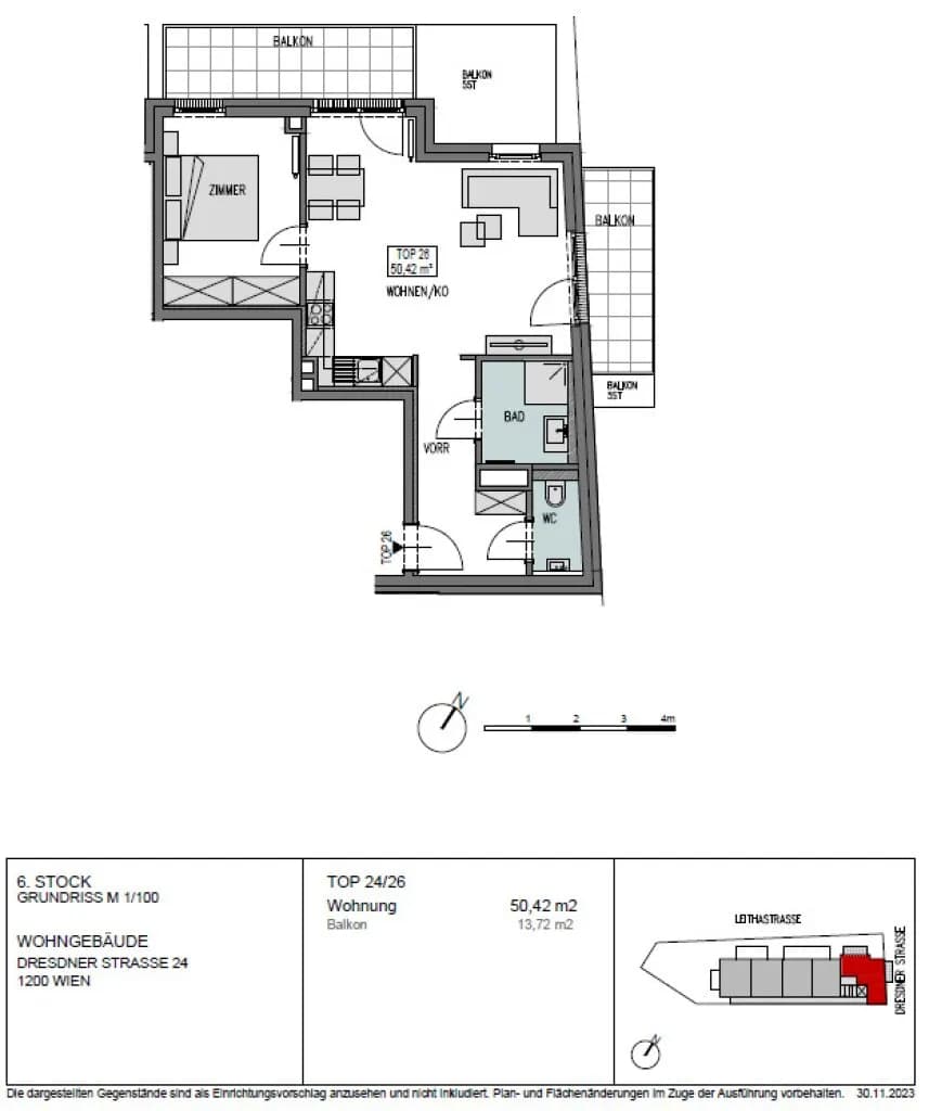 2-Zimmer-Wohnung mieten in Wien – 50,42 m², € 1.199 – Bild 16 von 16
