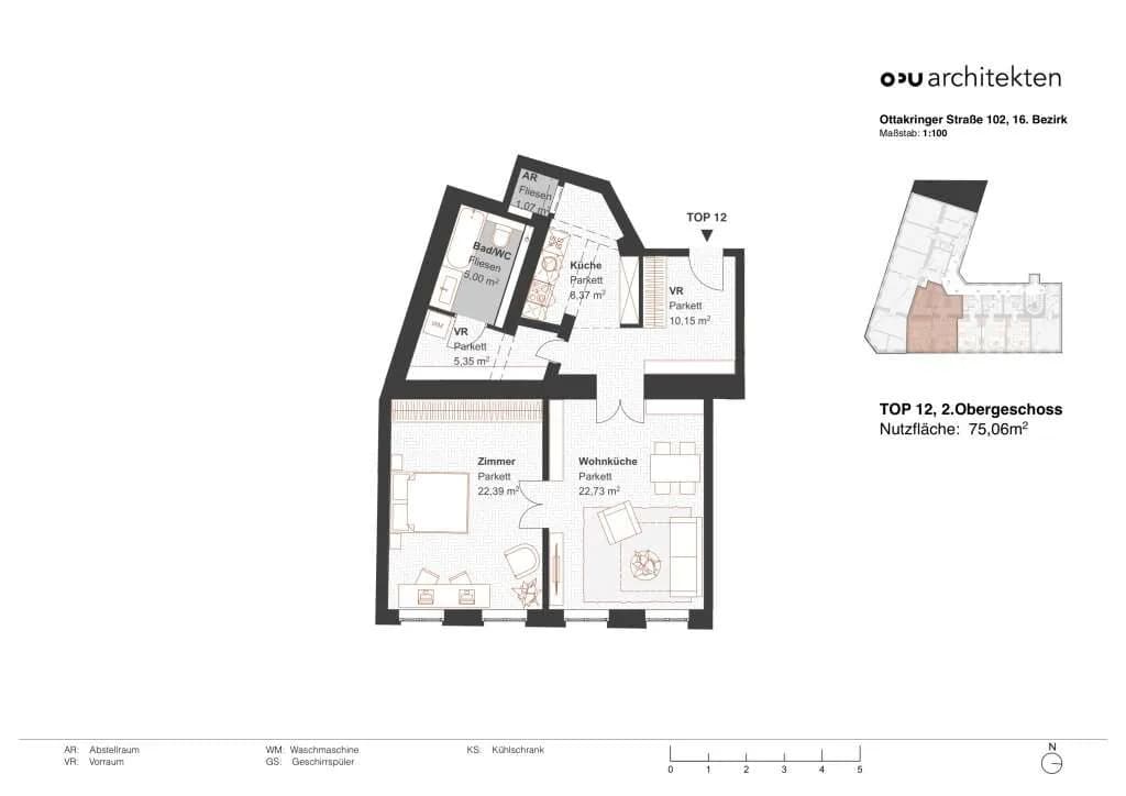 2-Zimmer-Wohnung kaufen in Wien – 75,29 m², € 299.000 – Bild 15 von 15
