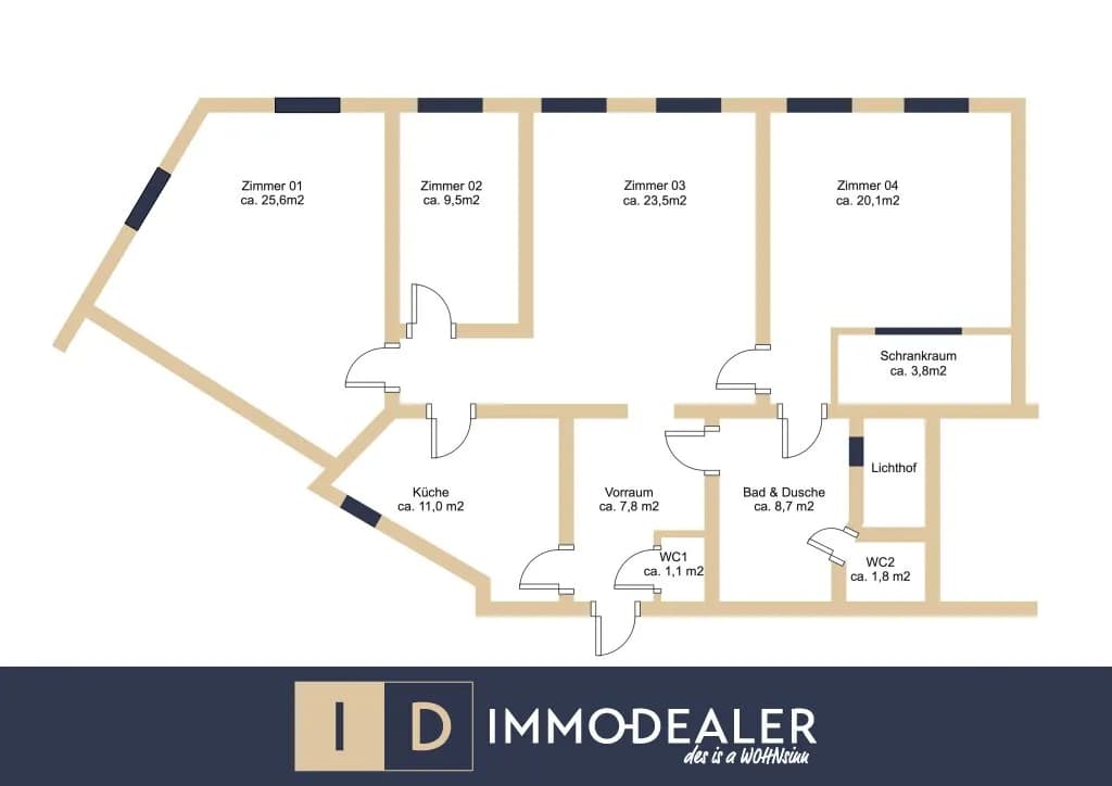 4-Zimmer-Wohnung kaufen in Wien – 117 m², € 449.000 – Bild 11 von 12