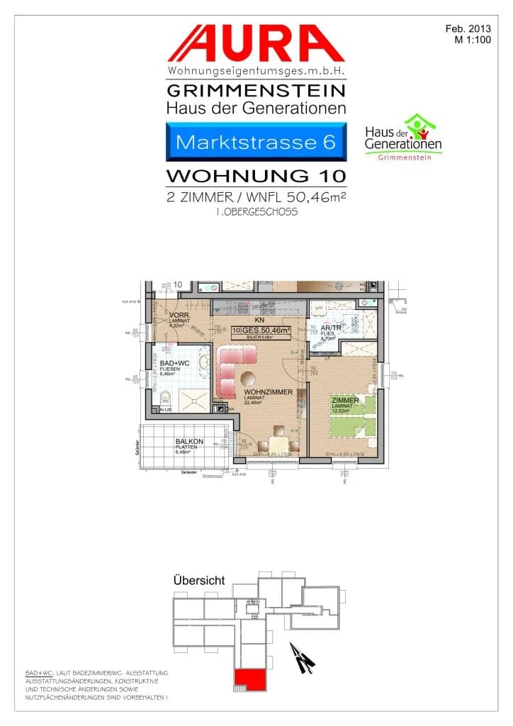 2-Zimmer-Wohnung mieten in Neunkirchen – 50,46 m², € 716 – Bild 10 von 10