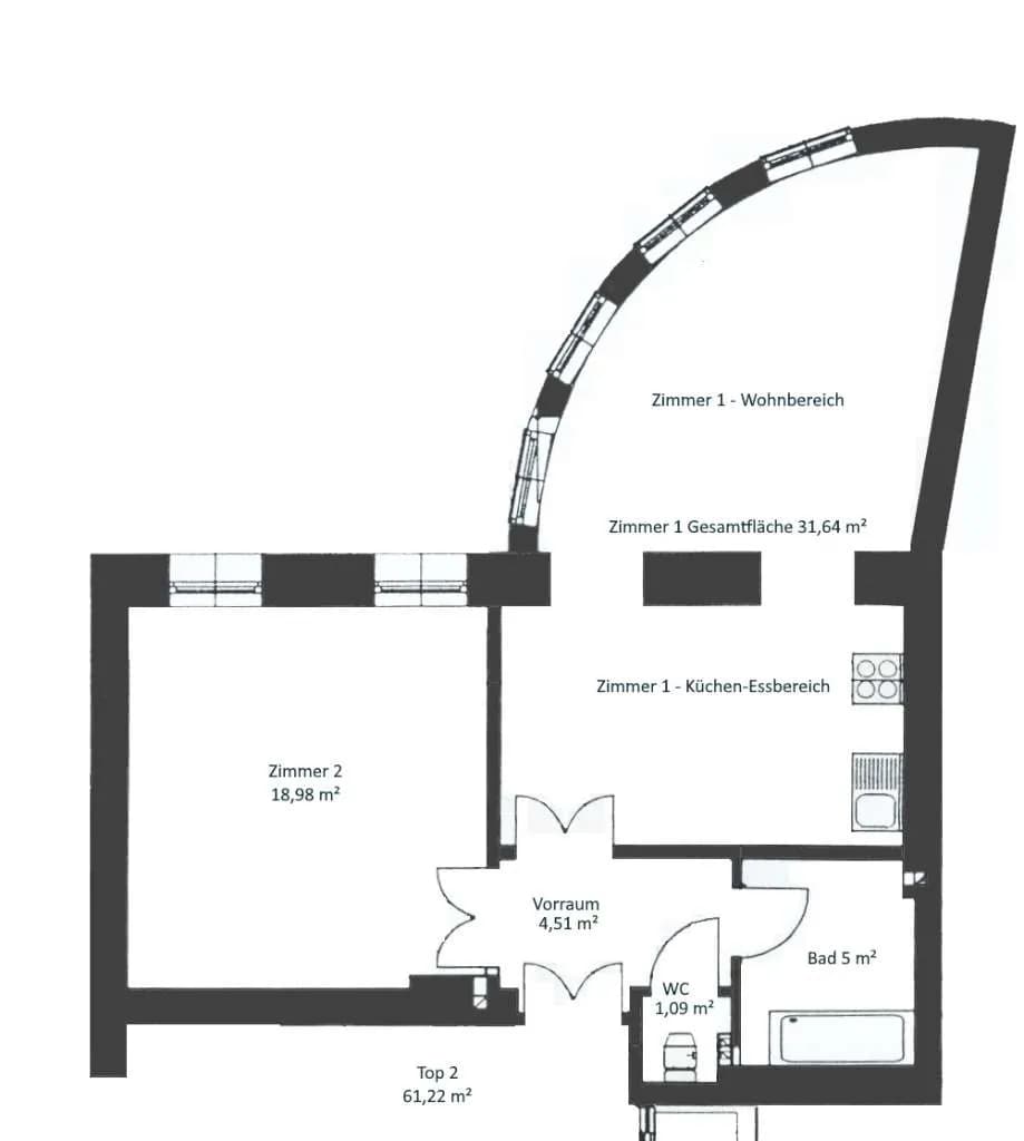 2-Zimmer-Wohnung kaufen in Wien – 61 m², € 338.000 – Bild 8 von 13