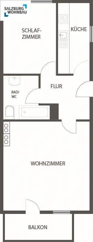 2-Zimmer-Wohnung mieten in Tamsweg – 55 m², € 780 – Bild 2 von 2
