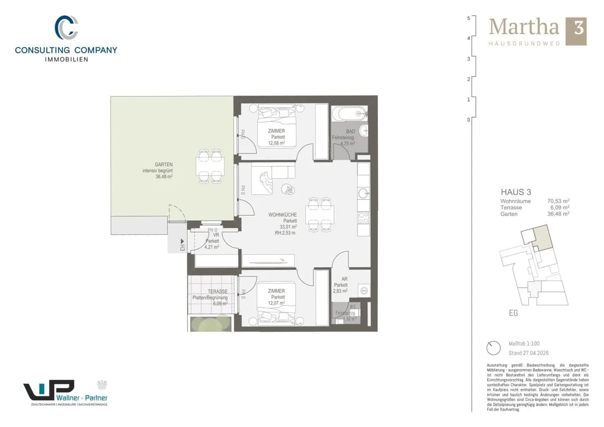 3-Zimmer-Wohnung kaufen in Wien – 70,53 m², € 486.096 – Bild 2 von 5