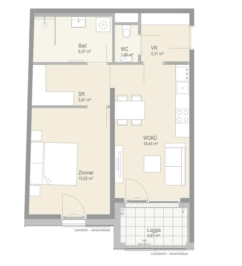 2-Zimmer-Gewerbeimmobilie kaufen in Wien – 52,25 m², € 321.163 – Bild 7 von 7
