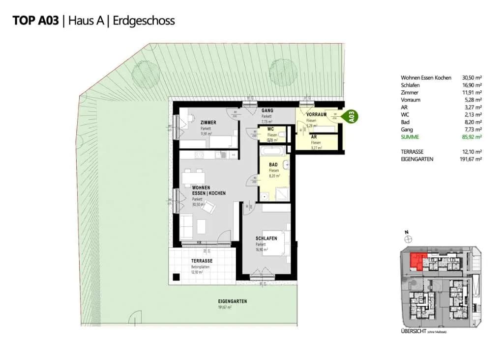 3-Zimmer-Wohnung kaufen in Amstetten – 85,92 m², € 455.376 – Bild 2 von 8