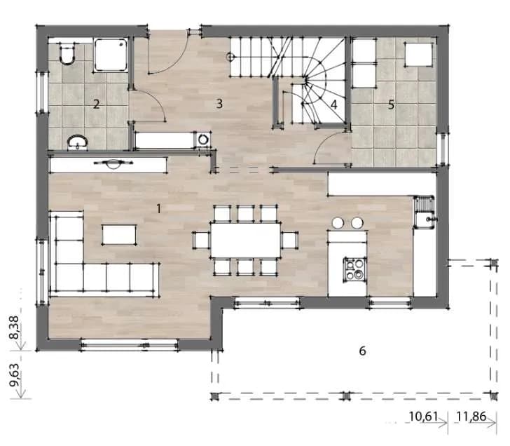 4-Zimmer-Haus kaufen in Graz-Umgebung – 135 m², € 345.200 – Bild 4 von 7