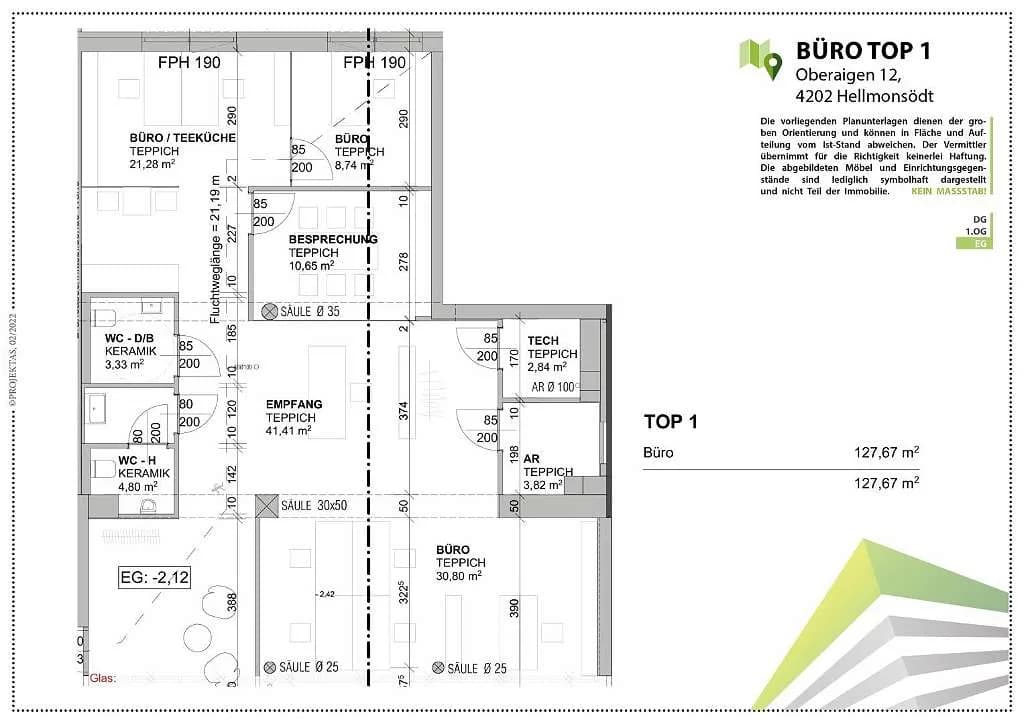 Gewerbeimmobilie mieten in Urfahr-Umgebung – 128 m², € 1.532 – Bild 12 von 16