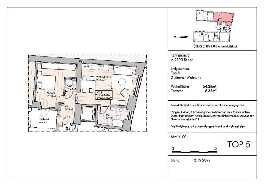 2-Zimmer-Wohnung mieten in Baden – 54,28 m², € 1.139 – Bild 7 von 14