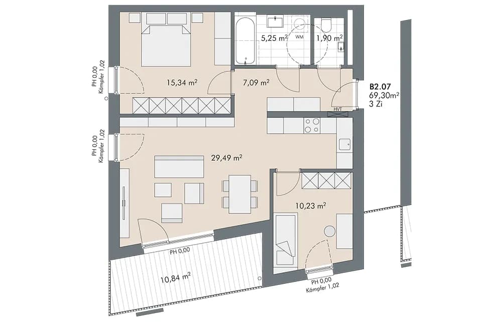 3-Zimmer-Wohnung kaufen in Innsbruck – 69,25 m², € 640.000 – Bild 12 von 12