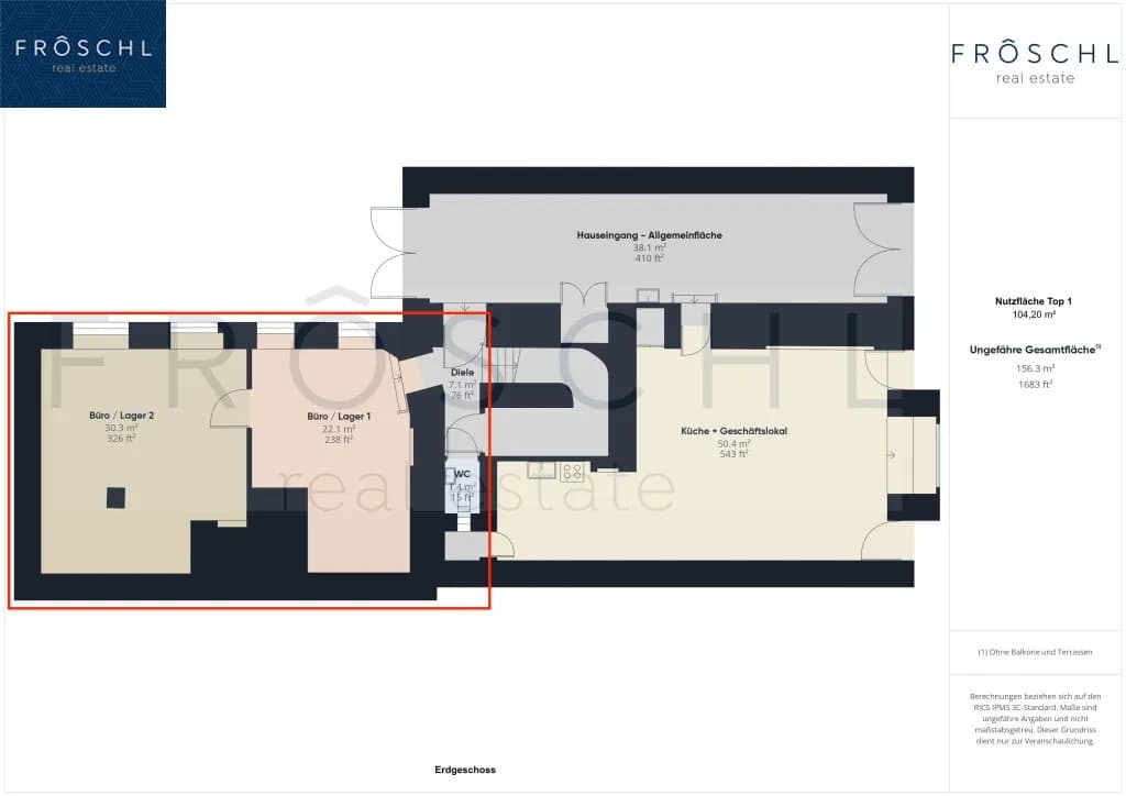 2-Zimmer-Gewerbeimmobilie mieten in Zwettl – 52 m², € 943 – Bild 12 von 16