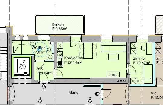 2-Zimmer-Wohnung mieten in Graz – 48,46 m², € 561 – Bild 10 von 10