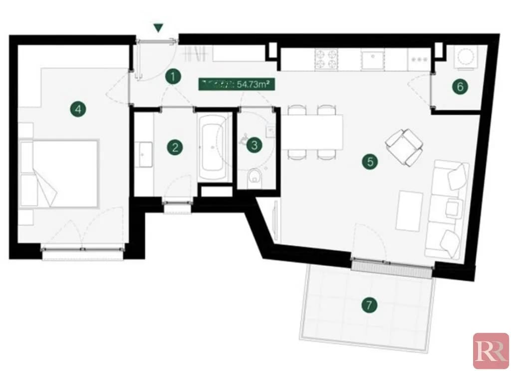 2-Zimmer-Wohnung mieten in Tulln – 54,73 m², € 1.149 – Bild 13 von 13