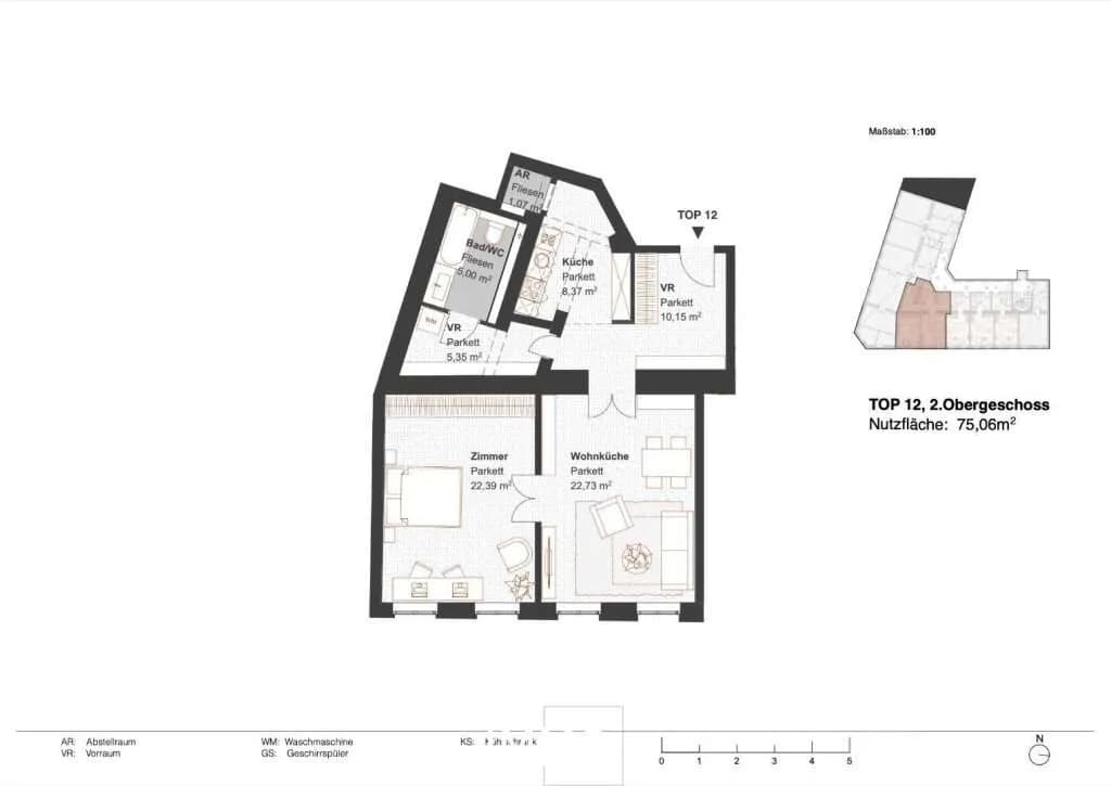2-Zimmer-Wohnung kaufen in Wien – 75,29 m², € 299.000 – Bild 14 von 14