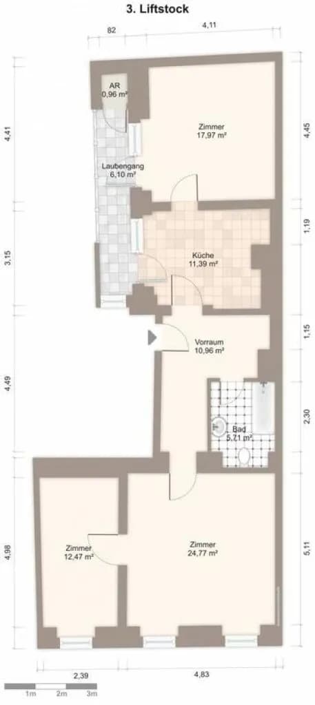3-Zimmer-Wohnung mieten in Wien – 84 m², € 2.195 – Bild 9 von 9