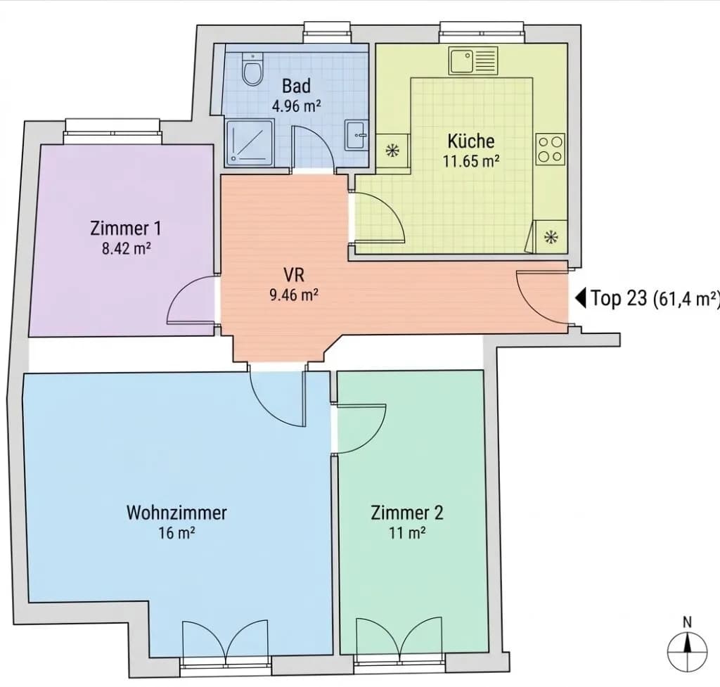 3-Zimmer-Wohnung kaufen in Wien – 61,4 m², € 326.700 – Bild 29 von 29