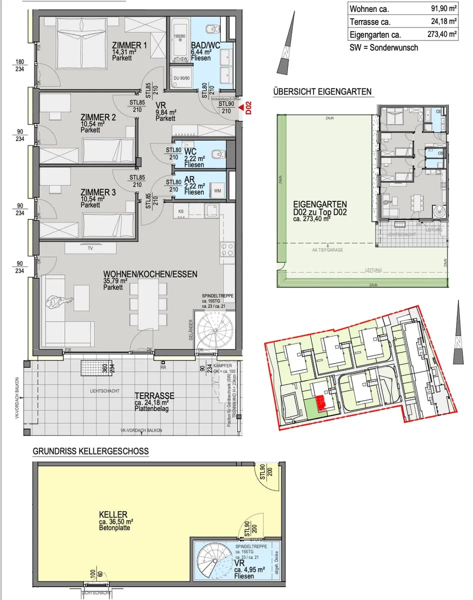 4-Zimmer-Wohnung kaufen in Klagenfurt – 91,9 m², € 558.800 – Bild 11 von 11