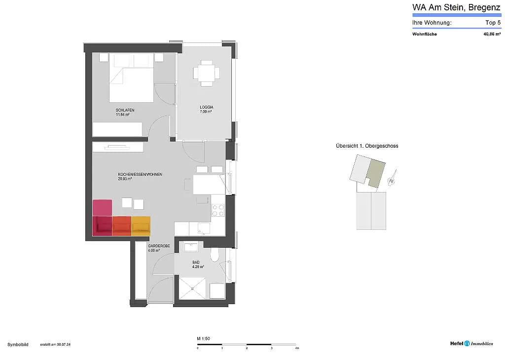 2-Zimmer-Wohnung kaufen in Bregenz – 40,86 m², € 333.000 – Bild 7 von 8