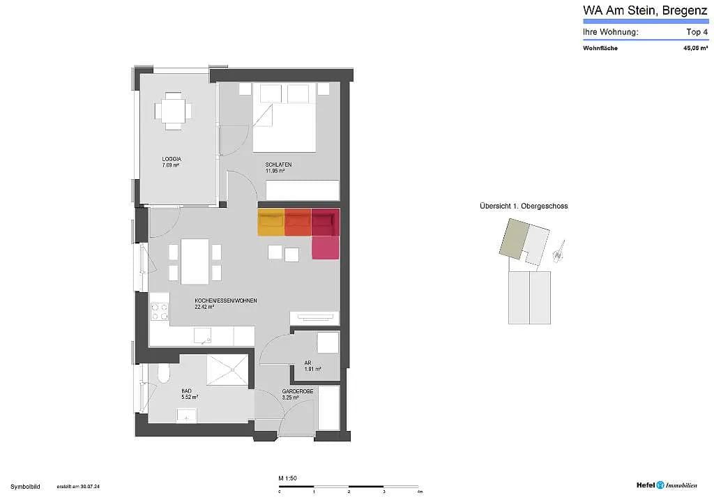 2-Zimmer-Wohnung kaufen in Bregenz – 45,05 m², € 367.500 – Bild 6 von 7
