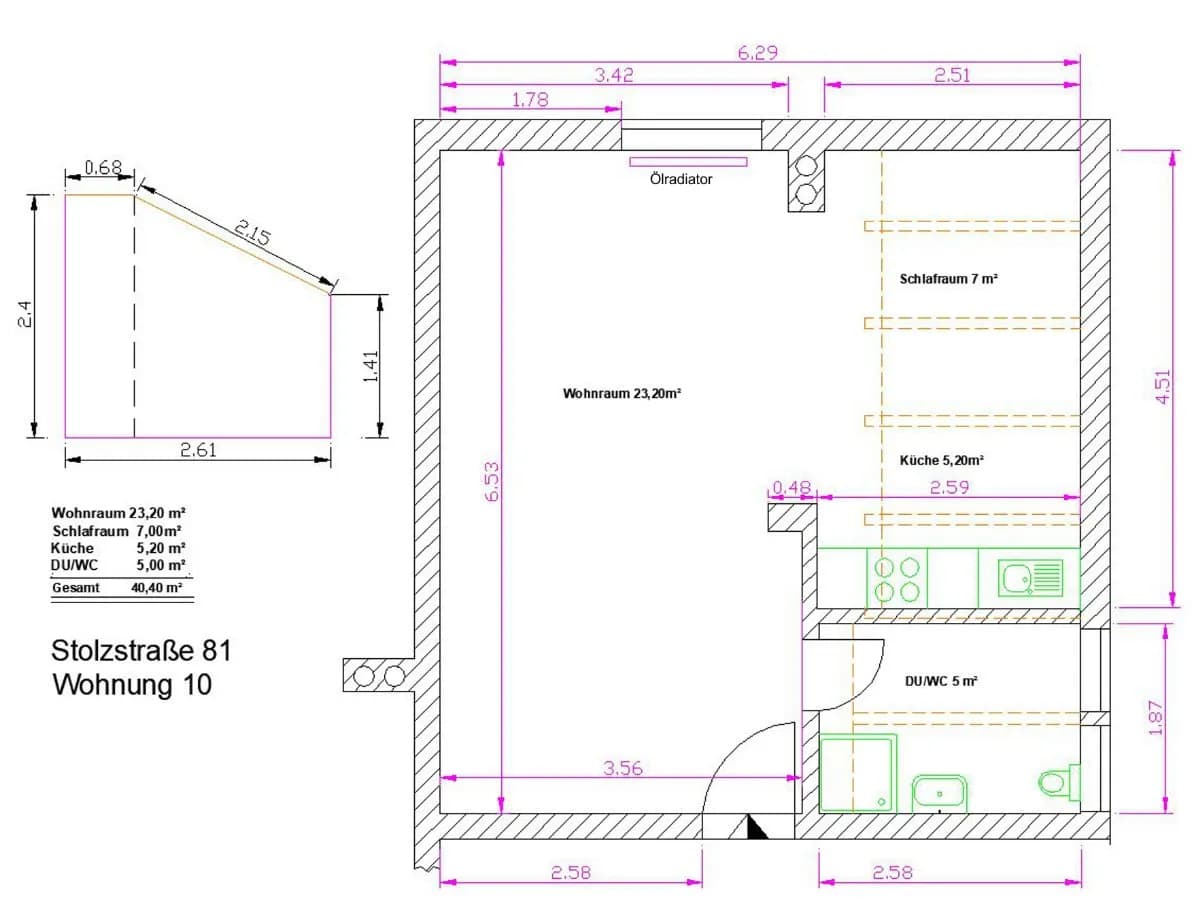 Wohnung mieten in Klagenfurt – 40 m², € 490 – Bild 5 von 5