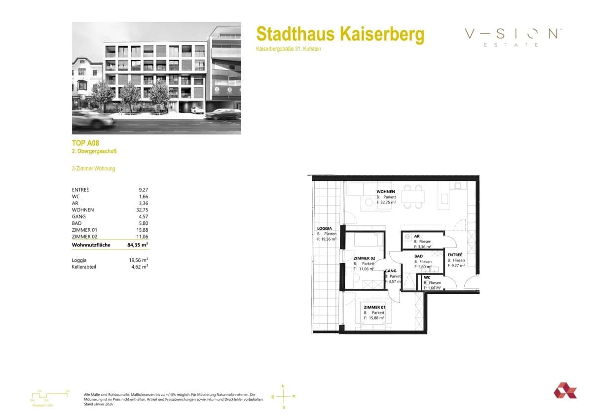 3-Zimmer-Wohnung kaufen in Kufstein – 84,35 m², € 519.000 – Bild 7 von 7